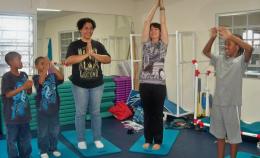 Storytime Yoga demonstration.